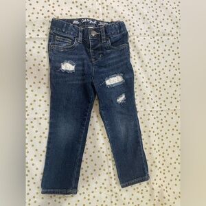 Cat & Jack Dark Blue Distressed Kids Jeans